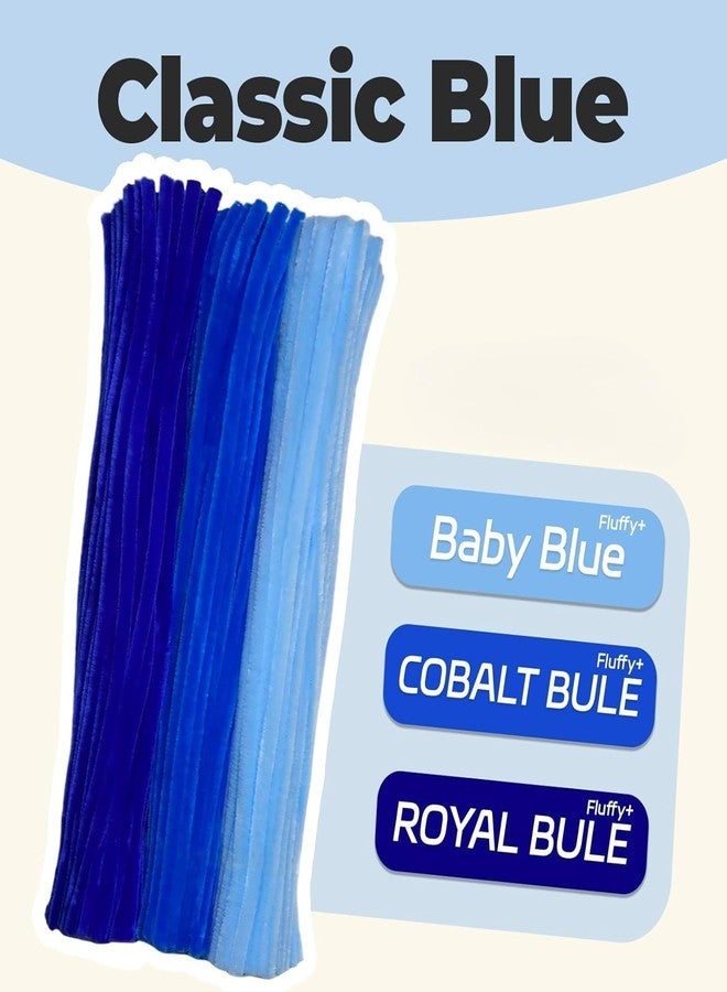 Brille Bee Premium Chenille Stems Pipe Cleaners, Craft Supplies for DIY Art, Floral Creations, School Projects (Blue 150pcs) - Image 2